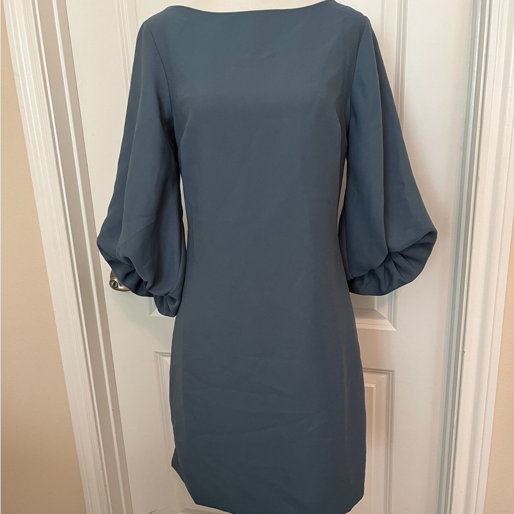 Banana Republic Slate Blue Long Sleeve Dress